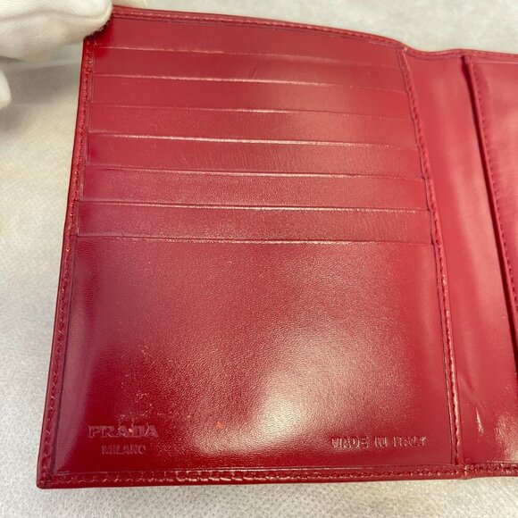 Prada Bordeaus Leather Wallet w/ Coin Pouch - Preowned - Picture 3 of 14